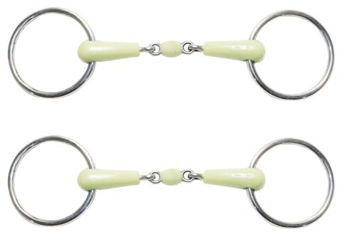 Enwye Morso a Bocca per Cavallo in Acciaio Inox con Aroma di Gomma Centrale, Morso a Bocca per Cavallo Sciolto per Comfort E Durata Nell'addestramento
