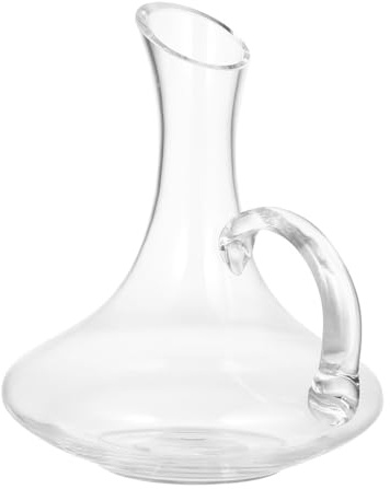 NIYANGLE Decantador de Bebidas de Vidrio sin Plomo con Asa Botella de Whisky 1 Pieza para Bar y Decoración del Hogar