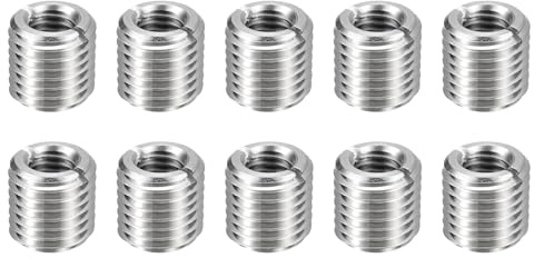QUARKZMAN Gewindeeinsatz M16 auf M10x15mm Gewindeeinsatz 10Stk | Einschraubmutter Reduziergewinde Selbstschneidende Gewindehülse Gewindeadapter für Möbel Reparatur DIY Mechanikbauteile