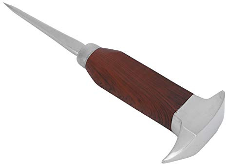 Irfora Piccone da Ghiaccio con Manico in Legno, Piccone da Ghiaccio in Acciaio Inossidabile con Testa Conica in Acciaio Raffinato, Pesante e Robusto, (Forchetta da ghiaccio a testa conica a testa)
