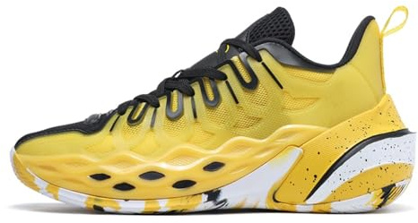 Herr Basketskor Löpning Utomhus Sneakers Träning Mode Sport(Yellow,45 EU)