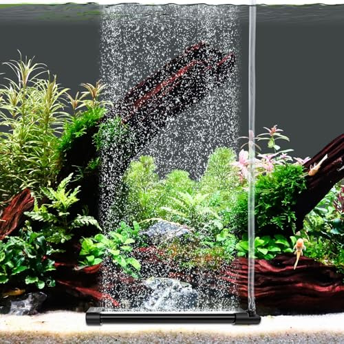 hygger Aquarium Bubble Curtain Wall, Quiet Fish Tank Air Stone with Accessories, High Dissolved Aquarium Bubbler Oxygen Diffuser Decoration for Freshwater & Saltwater 7.9'' Long