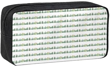Satyuw Cactus Flower Print Men Women Pen Case Large-Capacity Office Daily Travel Stationery Organizer Pouch