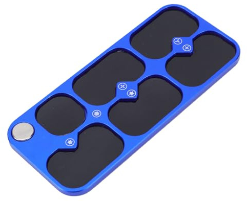 Chrees Organizador Magnético de Tornillos, 6 Compartimentos, Tornillo de Reparación Electrónica y Almohadilla de Almacenamiento de Piezas con Módulo Magnético Fuerte, para Tornill