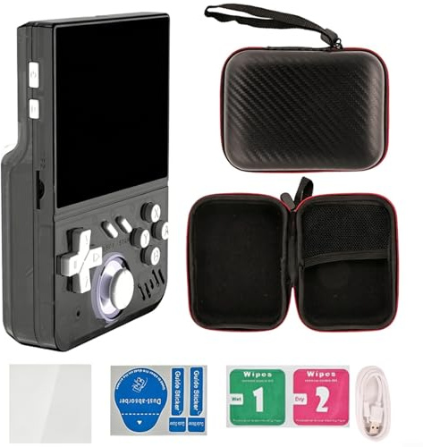 HomeVortex Retro Handheld Game Console with 3.5 Inch IPS HD 640x480 Screen, Detachable Joystick, 4000mAh , 18000+ Games, 30+ Emulators, Type-C Charging(Black)