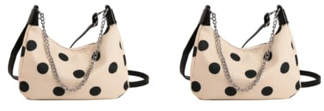 Petit sac dumpling femme à pois chaîne bandoulière