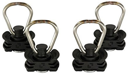 kuriershop 4 x Automotive Fitting für Airlineschienen, Kerl 500, Belastbarkeit LC 500 daN, Stahl verzinkt mit Kunststoff-Retainer