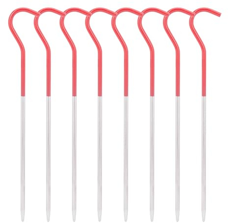 iBasingo 15 cm/16,5 cm tältpinnar i titan camping tältpinnar ultralätta tältspikar markstift tält hårdvara utomhus bärbar armbåge metall tältkrokar 8/12 st/parti (8 st/parti Ti4002P)