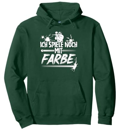 Ich spiele noch mit Farbe Gotcha Kleidung Geschenk Paintball Pullover Hoodie