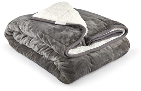 Emma Barclay Weighted Sherpa Blanket in Grey - 50x60 (127x152cm)