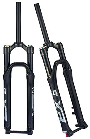 ZECHAO Federgabel Federung,120mm Federweg 26 27.5 29 Fahrrad Stoßdämpfer Gabeln Rebound-Anpassung Steckachse 15mm Scheibenbremse Luftgabel Fahrrad Federgabel (Color : Black, Size : 26inch)