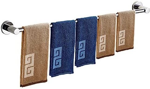 Lonmrrton Lange Handtuchstange für Bad und Küche – 90 cm 100 cm 110 cm 120 cm, Edelstahl-Handtuchhalter, Wandmontage, Aufbewahrungs-Handtuchhalter, poliertes Silber-Finish (Size : 120cm)