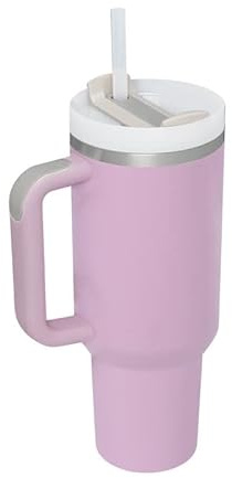 YOUEXPERT 40 oz thermobecher mit Griff und Stroh, trinkbecher mit deckel und strohhalm für Auto Sport Reise Cup Geschenk für Christmas 40oz Isolierte Tumblers (Lila)