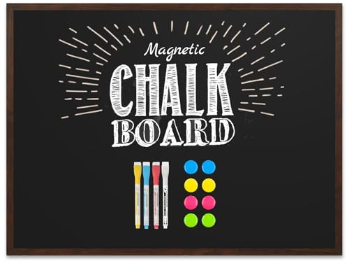 DOLLAR BOSS kreidetafel magnettafel 88 X 118 cm tafel magnetisch Retro-Grenze wandmontierte Tafel, 4 Kreide, 8 Magnete, für Hochzeit, Küche, Bar, Restaurant, Menü für Zuhause