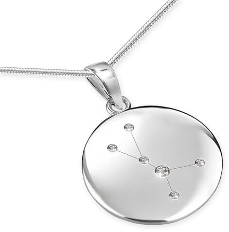 LillyMarie Collier En Argent Avec Pendentif Signe Astrologique Cancer Pour Un Style Personnel