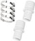 YATEICBC 2 PCS Set di raccordi per Tubi Flessibili per Piscina con Diametro da 32 a 38 mm, 4PCS Fascette in Acciaio Inox - Adattatori per Tubi Flessibili per Piscina，Ugelli Doppi per Tubi Flessibili