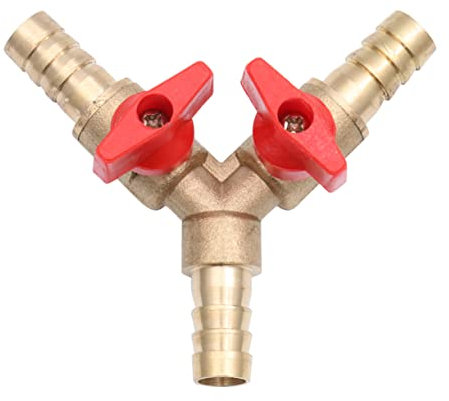 SEWOART Valvola Tre Vie Forma Di y Per Distribuzione Gas Realizzata in Materiale Di Tre Morsetti Per Facile Installazione e Connessione Tubo Flessibile