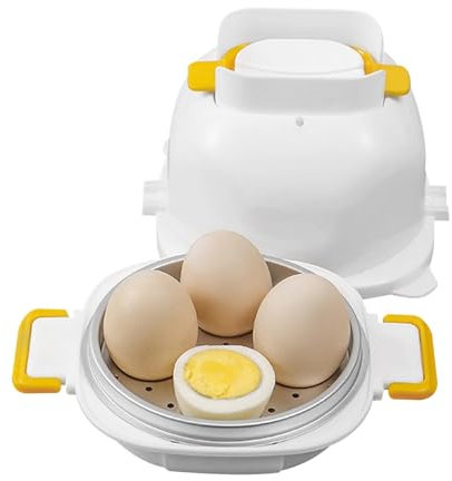 Kitchen Egg Cooker, Portable Egg Boiler, Electric Egg Cooker, 4 Eggs Capacity Hard Boiled Eggs in 6-8 Minutes with Egg Cut for Home Kitchen School Work Room Offices