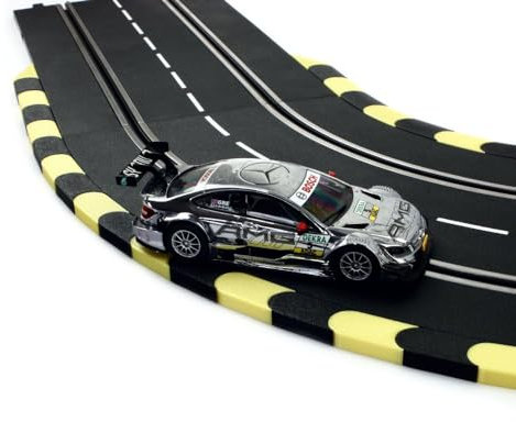 Overdrive-Racing Curbs für Carrera 124 132 EVO '3 Meter Schwarz-Gelb' Randstreifen Randsteine Slotcar Bordstein Kurven Gerade