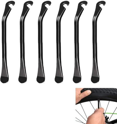 6 Pcs Bicycle Tire Levers, Bike Tire Lever, Tyre Spoon Iron Changing Tool, Bike Tire Repair Tools, Premium Carbon Steel Bicycle Tire Spoon Tool Set, Tire Changing Levers, Road Bike Repair Tools