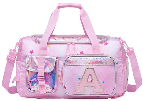 Bolsa Deporte Niña Bolsa Ballet Niña Bolsa Piscina Bolsa Viaje Fin de Semana Playa Gym con Compartimento Zapatos
