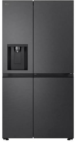LG NatureFRESH 638 Litre Side-By-Side American Fridge Freezer - Matte Black