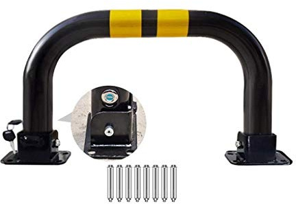 Bloqueador de aparcamiento Barreras de estacionamiento, pilotes plegables de metal pesado, bolardos de estacionamiento, parachoques for espacios de estacionamiento