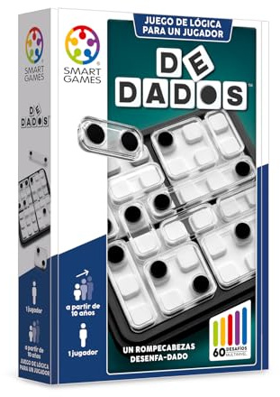 Smart Games - De Dados | Rompecabezas Niños 10 Años O Más | Juegos De Mesa Niños 10 Añoso Más | Rompecabezas Adultos De Lógica | Juegos De Viaje De 1 Jugador con 60 Desafíos
