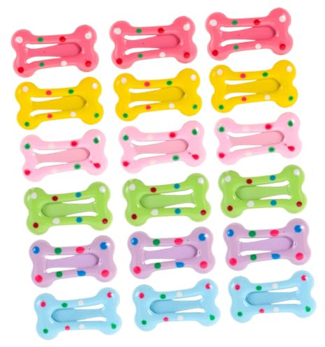 KOMBIUDA 40 Stück Teiliges Mini Haarspangen für Junge Mädchen und Kleinkinder Knallbunte Knochenform Haarklammern Rutschfeste Bunte Haarclips für Niedlich und Vielseitig für Alltag und
