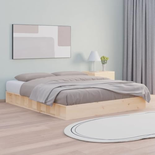 Frdhee Lit en palettes pour adolescent, en bois massif, 120 x 200 cm, lit de jour, pour chambre à coucher, chambre d'amis