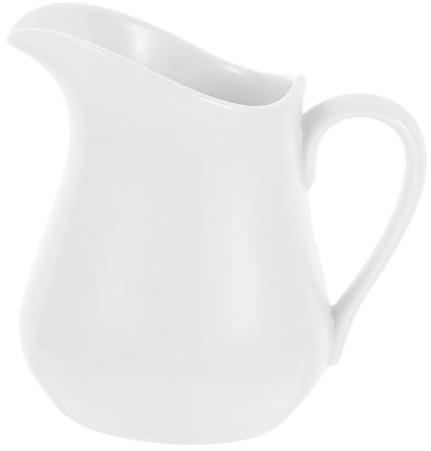 Ipetboom Brocca per Panna in Ceramica 450ml con Manico, Tazza per Montare Latte, Brocca per Salsa da Cucina, Resistente e Adatta a Casa, Ristoranti e Bar