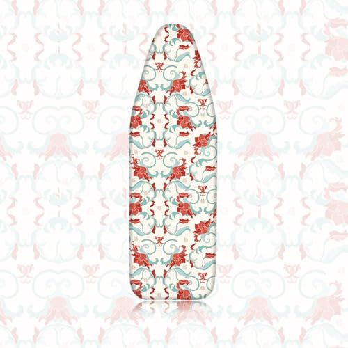 SMCMGECEUZ Copri ASSE da Stiro in Cotone Copriasse da Stiro Grande 90x30 100x33 110x33 120x40cm Rivestimento per ASSE da Stiro con Bordo Elastic(Red,43x13in(110x33cm))