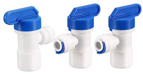 Sourcingmap Tank Ball Valve G 1/4 X 1/4-inch Tube 3pcs for RO Water Reverse Osmosis Filter System