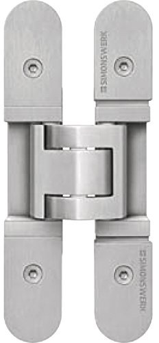 Simonswerk 5 400561 0 04002 Türband TECTUS TE 526 3D, verdeckt f. stumpfe Türen, Edelstahl matt gebürstet