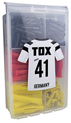 TOX Miniset Trika 174 teilig Deutschland Edition, Allzweckdübel-Sortiment für Fast alle Baustoffe, 094900021