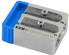 KUM AZ105.72.19-M - Langkonusspitzer „Meisterwerk“, Neoprentäschchen, 2 Ersatzmesser, 1 Stück