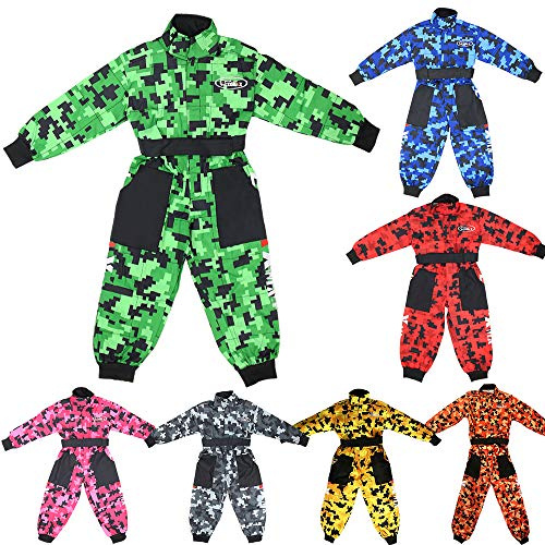 Zorax Interior suave/exterior duradero CUB Niños Motocross CAMO Traje Niños Moto Motocicleta Ropa de carrera Niño ATV Karting Traje General | Ropa de carreras de motocicleta, traje de karting para niños