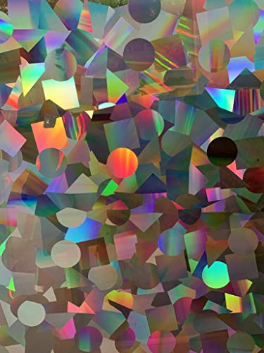 Rainbow Symphony - Regenbogen-Sonnenfänger-Fensterfolie, Konfetti-gemusterte Fensteraufkleber, 61 x 91,4 cm