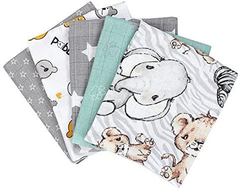 TupTam Baby Mullwindeln Spucktücher 70x80 5er / 10er Pack, Farbe: Unisex 6, Anzahl der Teile:: 10er Pack
