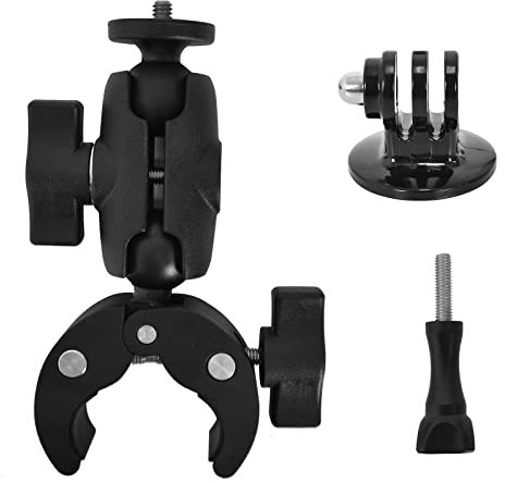 Zimoer Mini Brazo Mágico con Super Clamp - Soporte de Manillar para Moto y Cámara de Acción - Abrazadera de Soporte con Brazo de Rótula de 360 grados - Compatible con DJI Ronin M
