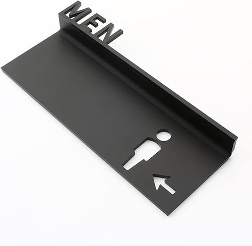 RiJpex Toilettenschild, Toilettenschilder, Hand-zu-Hand-Ausweiskarten for Männer und Frauen, Toiletten-Erinnerungs-Toiletten-WC-Indikator-Hinweisschilder (Männer, Pfeil nach Links, 25 x 12 cm)