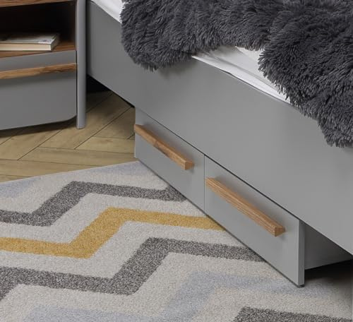 Forte SURFINIO Schubladenset 50, Set mit 2 Schubladen, Modern, Holzwerkstoff, Grau, 50,9 cm breit x 15,9 cm hoch x 53 cm tief
