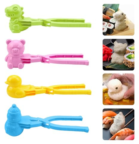 TANGZHIFEIYUE Entenreis-Form, Sushi-Form, Tier-Reisschaufel, Werkzeug, Ente, Schneeball-Maker, Clip für Reis, Kartoffelbrei, Schnee (Mehrfarbig, Kunststoff, 7.6 x 2.3 cm, 1 Stück)
