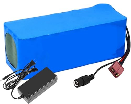 OmurgA Batería De Litio De Alta Capacidad De 24 V, 25,2 V, 10 AH, Eléctrica para Baterías De Iones De Litio Eléctricas De 500 W, con Cargador Y BMS para Motor/Batería Eléctrica De 500 W 25.2V 10AH,T