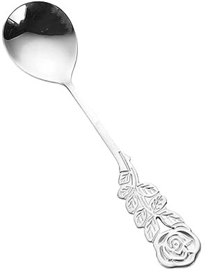 Alipis 3pcs Stainless Steel Spoon Small Round Dessert Spoon Mirror Finish Home Kitchen Tableware Mini