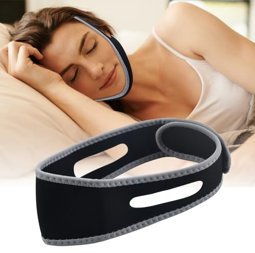 Chin Strap for Sleeping,Anti-Snoring Chin Straps,Anti Snoring Devices,Snore Stopper,Airflow Jaw Strap for Sleep Apnea,for Men Women Better Sleep,Skin Friendly
