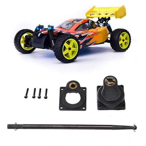Fyearfly 1/10 RC Engine Backplate, 1/10 Remote Car 16-18 Class Engine Electric Rear Cover+Starter Rod Set, for HSP 94122 94188 94166 Unlimited