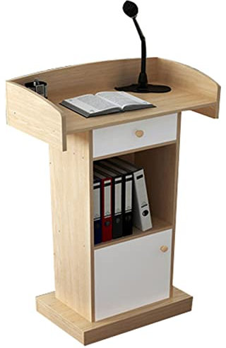 Rednerpult-Podiumständer aus Holz für Kirche, Konferenzen, Auditorium, Lehrer, Lautsprecher, Kanzel, Vorlesungstisch zum Lesen oder Laptop (Farbe 4)