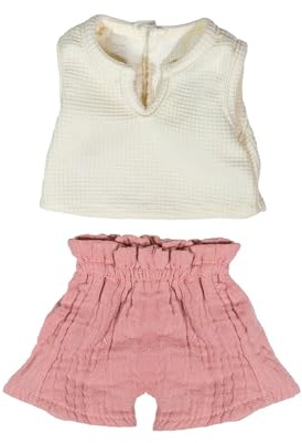 Miniland - Vestiti per Bambola da 38 cm, Accessorio di Abbigliamento per Bambole, Maglietta e Pantaloni Estivi