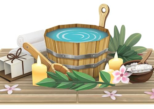 papercrush® Pop-Up Karte Sauna - 3D Gutscheinkarte für Paare für Saunabesuch & Spa, Wellnessgutschein, Wohlfühlgeschenk für Frauen zu Geburtstag & Jahrestag, Geldgeschenk für beste Freundin u. Mama